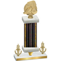 Premium Single Black Glacier Victory Soccer Trophy