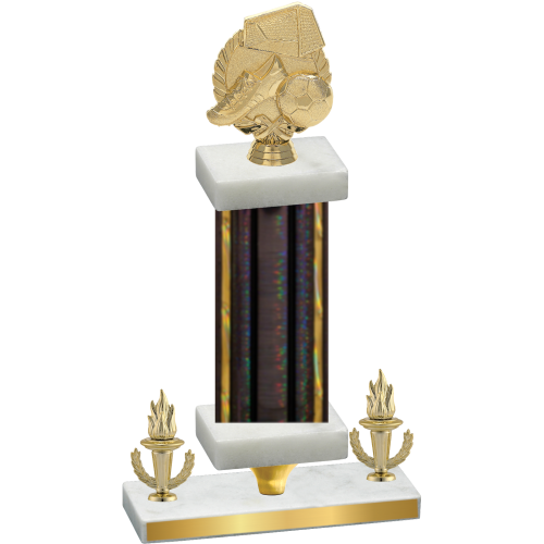 Premium Single Black Glacier Victory Soccer Trophy