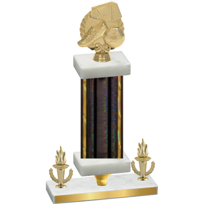 Premium Single Black Glacier Victory Soccer Trophy