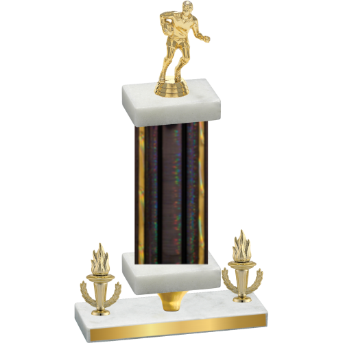 Premium Single Black Glacier Victory Rugby Trophy