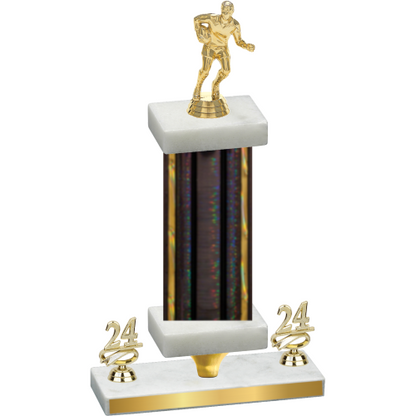 Premium Single Black Glacier Year Rugby Trophy