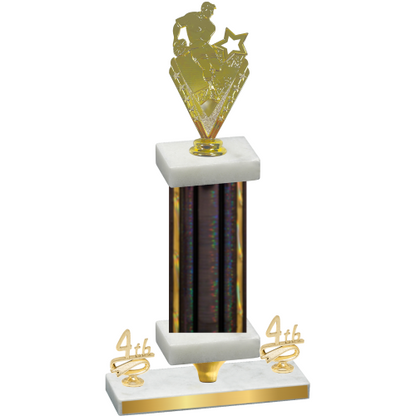 Premium Single Black Glacier Fourth Place Rugby Trophy