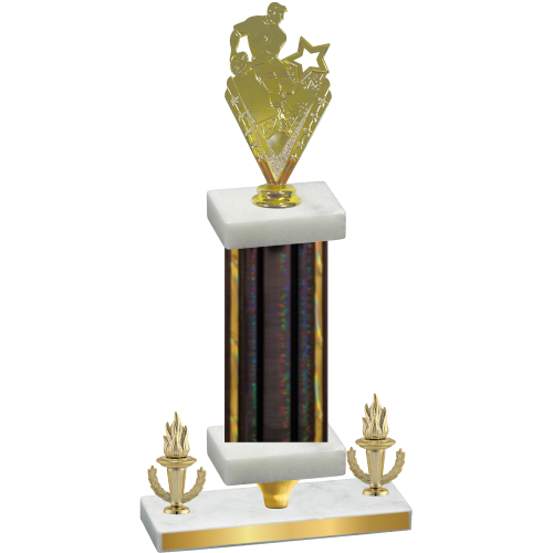 Premium Single Black Glacier Victory Rugby Trophy