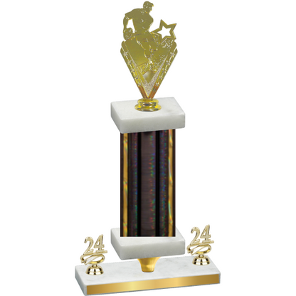 Premium Single Black Glacier Year Rugby Trophy