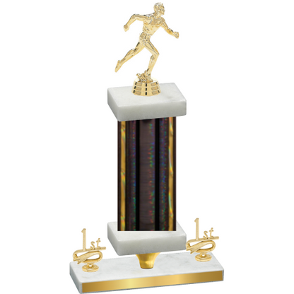 Premium Single Black Glacier First Place Running Trophy