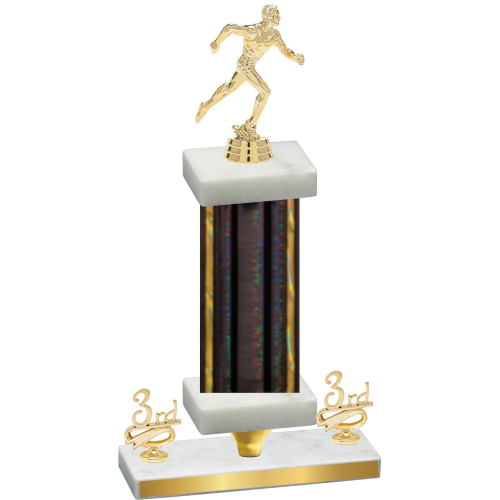 Premium Single Black Glacier Third Place Running Trophy