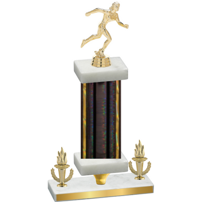 Premium Single Black Glacier Victory Running Trophy