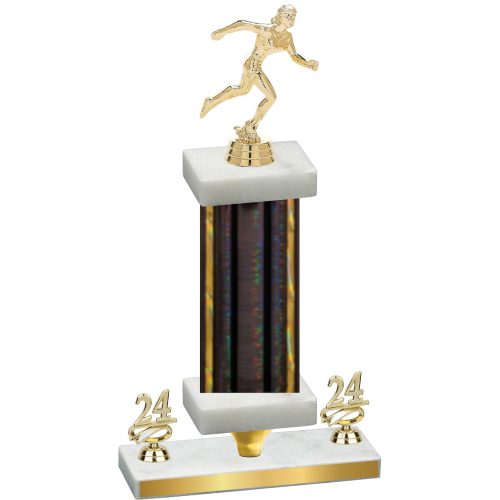 Premium Single Black Glacier Year Running Trophy