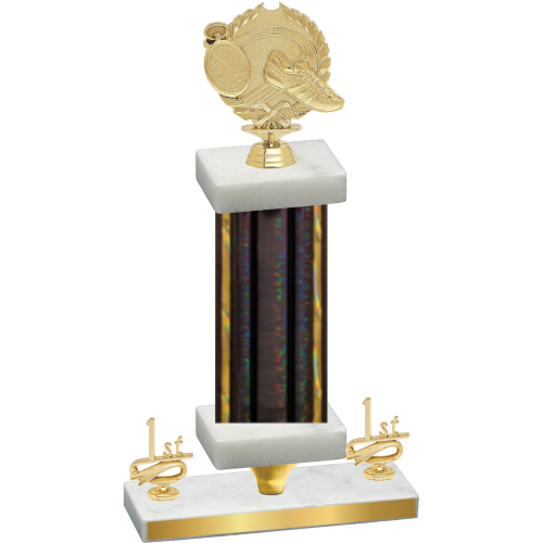 Premium Single Black Glacier First Place Running Trophy
