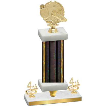 Premium Single Black Glacier Fourth Place Running Trophy