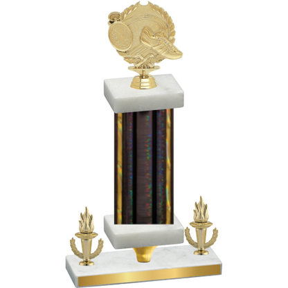 Premium Single Black Glacier Victory Running Trophy