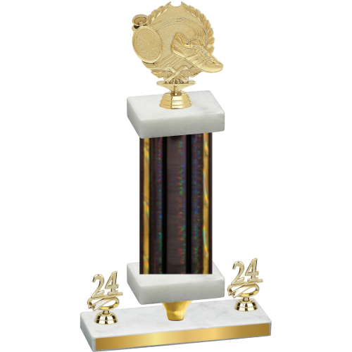 Premium Single Black Glacier Year Running Trophy