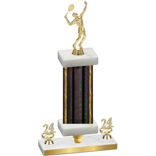 Premium Single Black Glacier Year Tennis Trophy