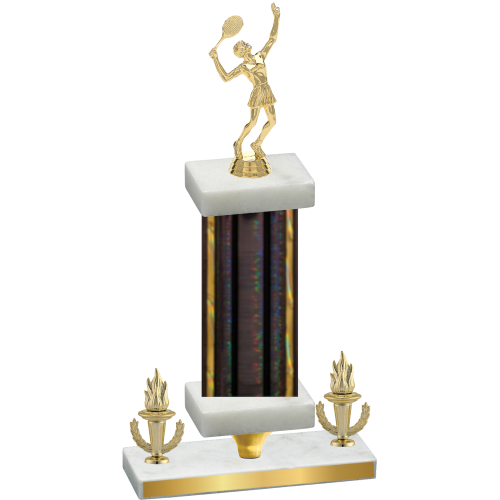 Premium Single Black Glacier Victory Tennis Trophy
