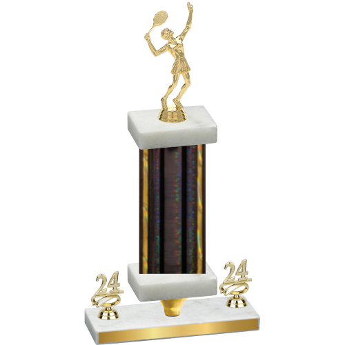 Premium Single Black Glacier Year Tennis Trophy