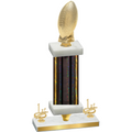 Premium Single Black Glacier First Place Football Trophy