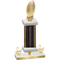 Premium Single Black Glacier Second Place Football Trophy
