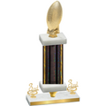Premium Single Black Glacier Third Place Football Trophy