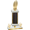 Premium Single Black Glacier Fourth Place Football Trophy