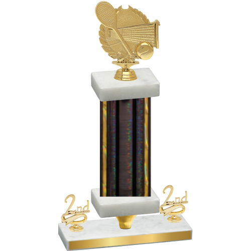 Premium Single Black Glacier Second Place Tennis Trophy