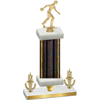 Premium Single Black Glacier Victory Bowling Trophy