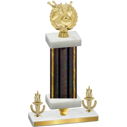 Premium Single Black Glacier Victory Bowling Trophy
