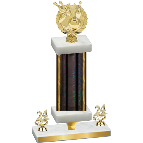 Premium Single Black Glacier Year Bowling Trophy