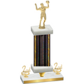 Premium Single Black Glacier Second Place Volleyball Trophy