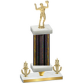 Premium Single Black Glacier Victory Volleyball Trophy