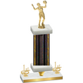 Premium Single Black Glacier First Place Volleyball Trophy