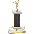 Premium Single Black Glacier Fourth Place Volleyball Trophy