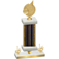 Premium Single Black Glacier First Place Volleyball Trophy