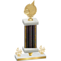 Premium Single Black Glacier Fourth Place Volleyball Trophy