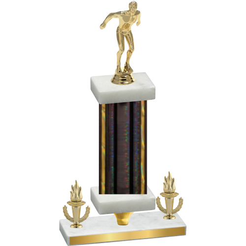 Premium Single Black Glacier Victory Swimming Trophy