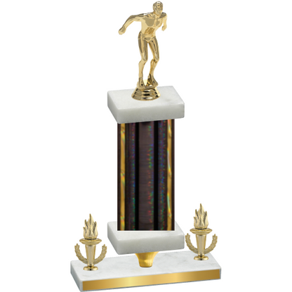 Premium Single Black Glacier Victory Swimming Trophy