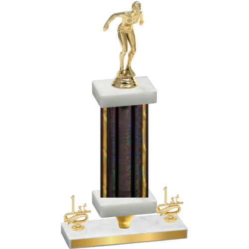 Premium Single Black Glacier First Place Tennis Trophy