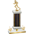Premium Single Black Glacier First Place Football Trophy