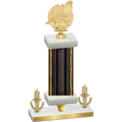 Premium Single Black Glacier Victory Swimming Trophy