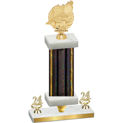 Premium Single Black Glacier Year Swimming Trophy