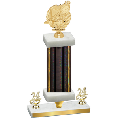 Premium Single Black Glacier Year Swimming Trophy
