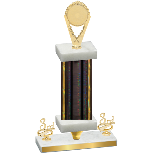 Premium Single Black Glacier Third Place Insert Trophy