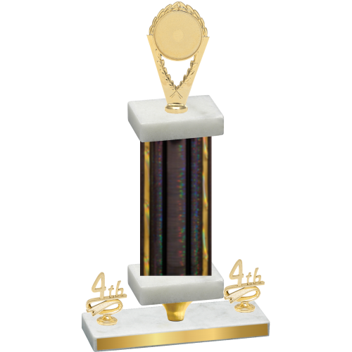 Premium Single Black Glacier Fourth Place Insert Trophy