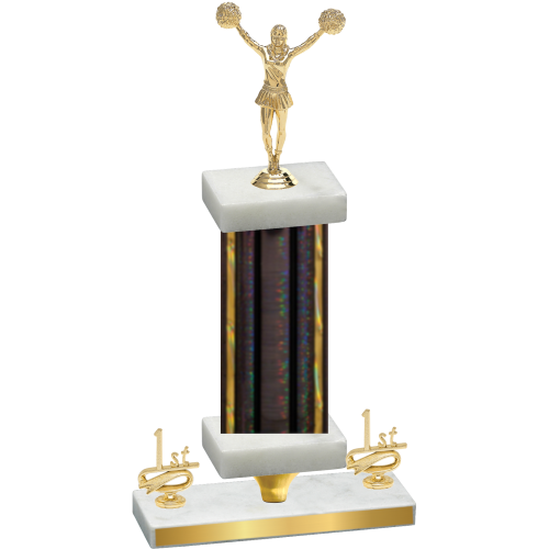 Premium Single Black Glacier First Place Cheerleading Trophy