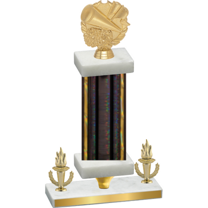 Premium Single Black Glacier Victory Cheerleading Trophy