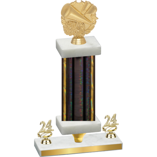 Premium Single Black Glacier Year Cheerleading Trophy