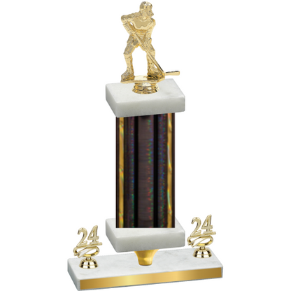 Premium Single Black Glacier Year Hockey Trophy