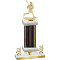 Premium Single Black Glacier Year Lacrosse Trophy