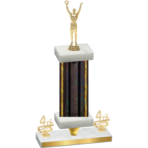 Premium Single Black Glacier Fourth Place Victory Trophy