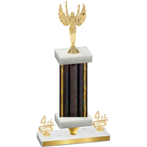Premium Single Black Glacier Fourth Place Victory Trophy