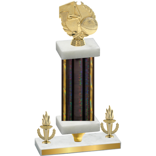 Premium Single Black Glacier Victory Basketball Trophy